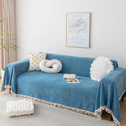Stylish Chenille Sofa Cover Durable Sectional Couch Cover Blanket Furniture Protector 