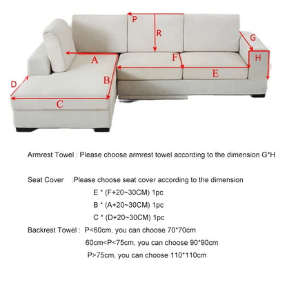 Sofa Seat Slipcovers Plush Jacquard Cushion Cover Sofa Protector