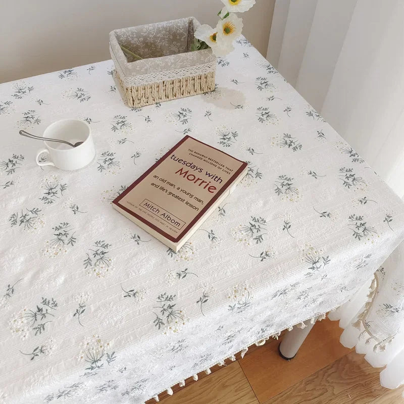 Rectangle Table Cloth Cotton Linen Table Cover for Kitchen Dinning