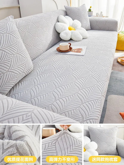 Stretchy Plush Sofa Cover Universal Anti-cat Scratch Couch Cover 