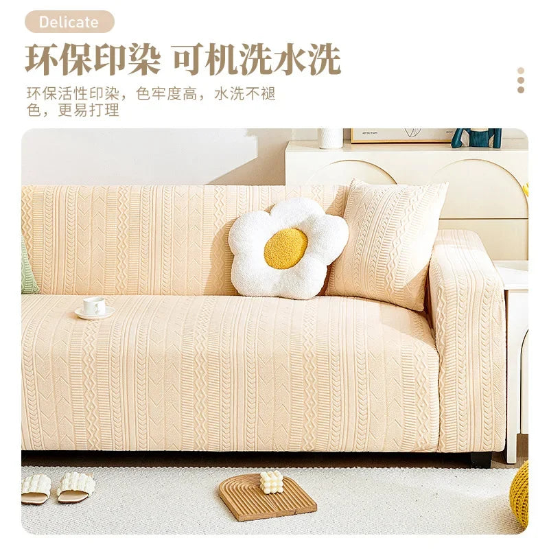 Elastic Cozy Sofa Cover Universal Anti-cat Scratch Couch Futon Cover 