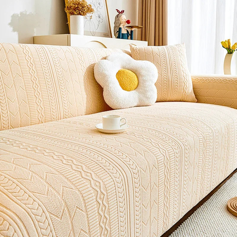Elastic Cozy Sofa Cover Universal Anti-cat Scratch Couch Futon Cover 