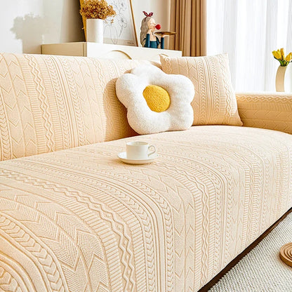 Elastic Cozy Sofa Cover Universal Anti-cat Scratch Couch Futon Cover 