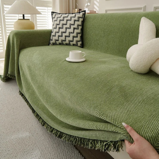 Chenille Couch Sofa Covers Anti-scratch Chair Cushion Cover Blanket Furniture Protector 