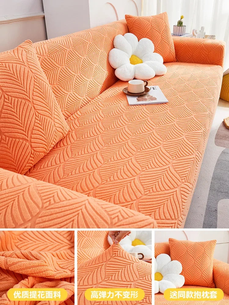 Stretchy Plush Sofa Cover Universal Anti-cat Scratch Couch Cover 