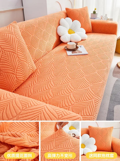 Stretchy Plush Sofa Cover Universal Anti-cat Scratch Couch Cover 