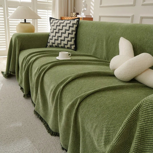 Chenille Couch Sofa Covers Anti-scratch Chair Cushion Cover Blanket Furniture Protector 