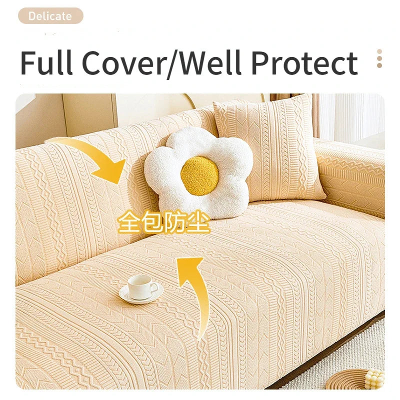 Elastic Cozy Sofa Cover Universal Anti-cat Scratch Couch Futon Cover 