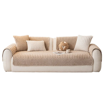 Cozy Plush Couch Cover Non Slip Fluffy Sectional Sofa Covers
