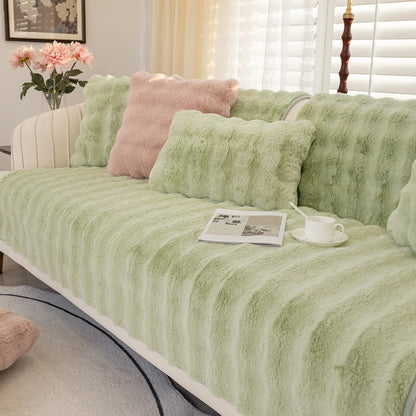 Thickened Plush Sofa Cover Soft Warm Futon Couch Cover Velvet Slipcover