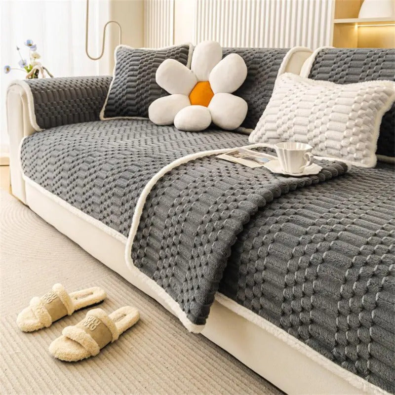 Velvet Couch Cover Cozy Plush Sectional Sofa Cover Sofa Slipcovers