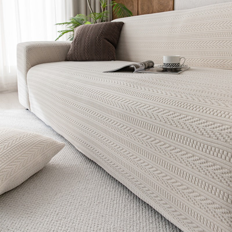 Thick Elastic Sofa Cover Slipcover for Living Room Stretchy Polar Fleece Chair Cover