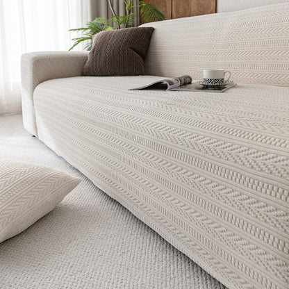 Thick Elastic Sofa Cover Slipcover for Living Room Stretchy Polar Fleece Chair Cover