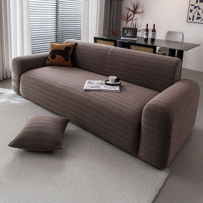 Plush Fleece Stretchy Sofa Cove Soft Cozy Textured Geometric Couch Cover