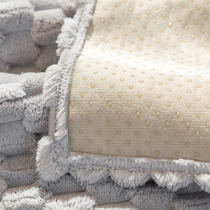 Cozy Fur Sofa Slipcover Warm Rabbit Fur Chair Mat Non-slip Seat Cushion Cover