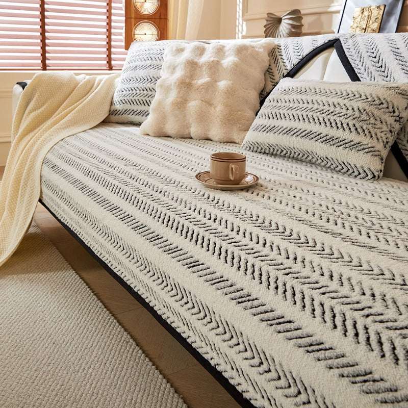Cozy Plush Sofa Chair Mat Durable Couch Cushion Cover