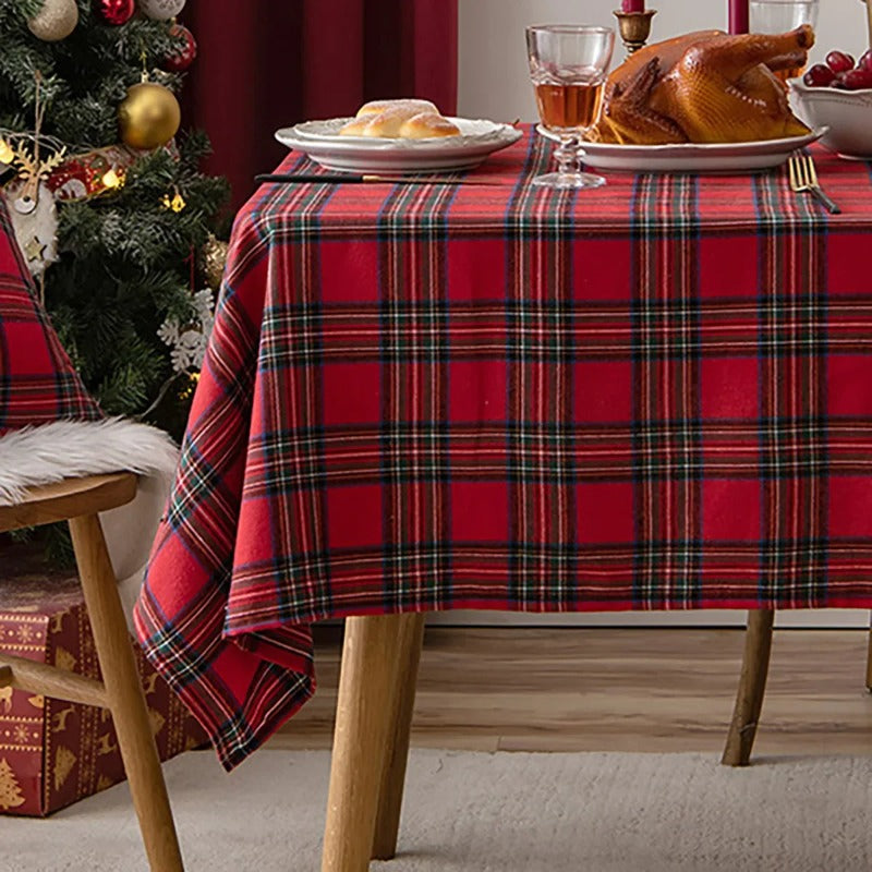 Christmas Tablecloth Red Green Rectangular Table Cover