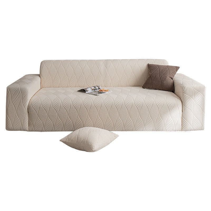 Durable Cozy Sofa Slipcover Stretchy Sofa Cover with 3D Organic Texture
